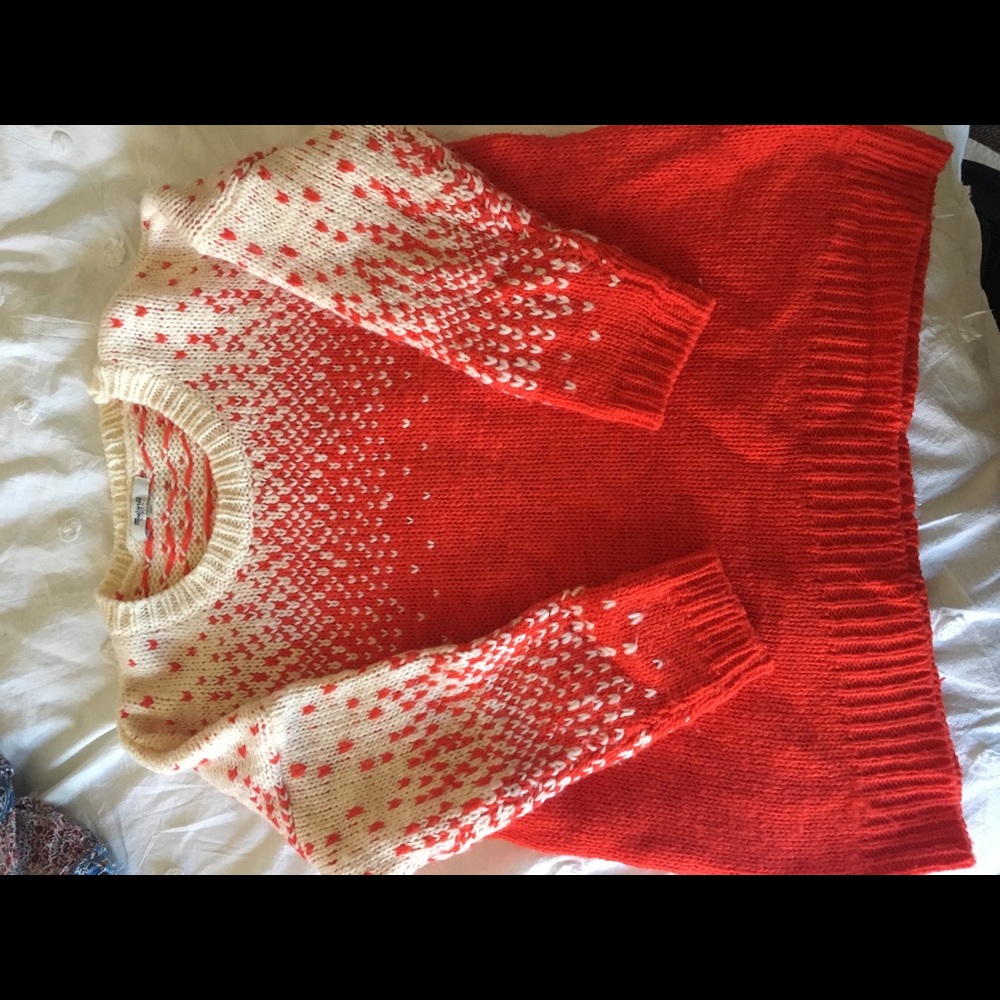 Orange 3/4 sleeve sweater